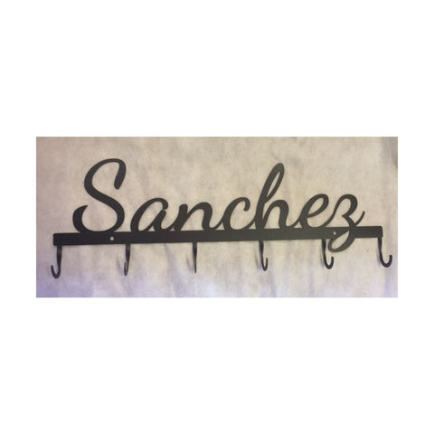 Coffee Cup Rack 6 Hook with Script Name