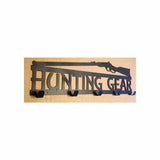 Hunting Gear Coat Rack with Rifle