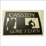 Gone Fish'n Sign Customized