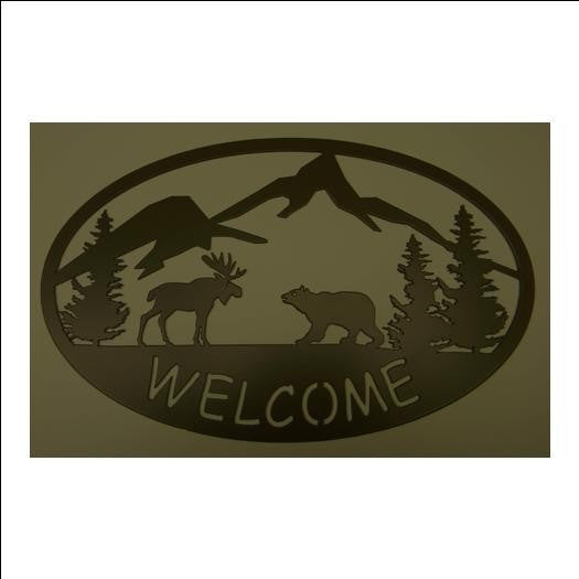 Welcome Sign - Moose and Bear