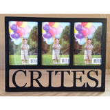 Family Name Frame Stand with Three 4 x 6 Frames