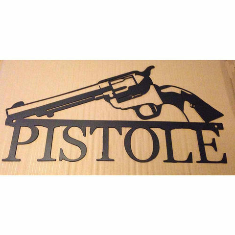 Custom Vintage Pistol Sign with Name