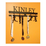 Medal Rack Customized with Name and Includes 4 Activity/Sports Charms