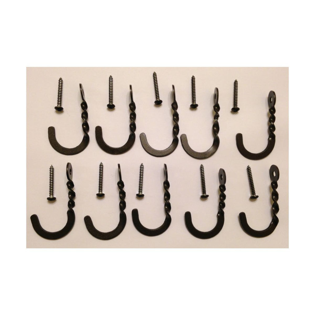 10 Decorative Hooks with Screw and Anchor – Ozarks Irontree